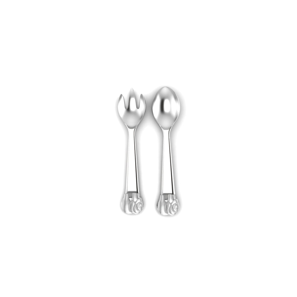 Sterling Silver Spoon/Fork Set - Elephant