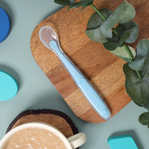 Baby Blue Long Silicone Spoon