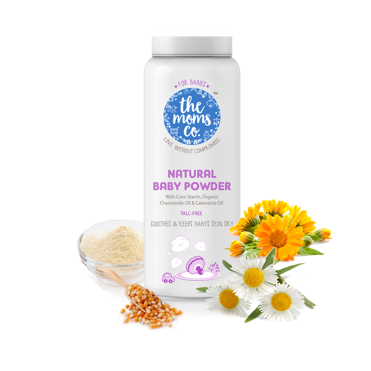 Diaper Care Bundle - includes Natural Baby Powder and Natural Diaper Rash Cream