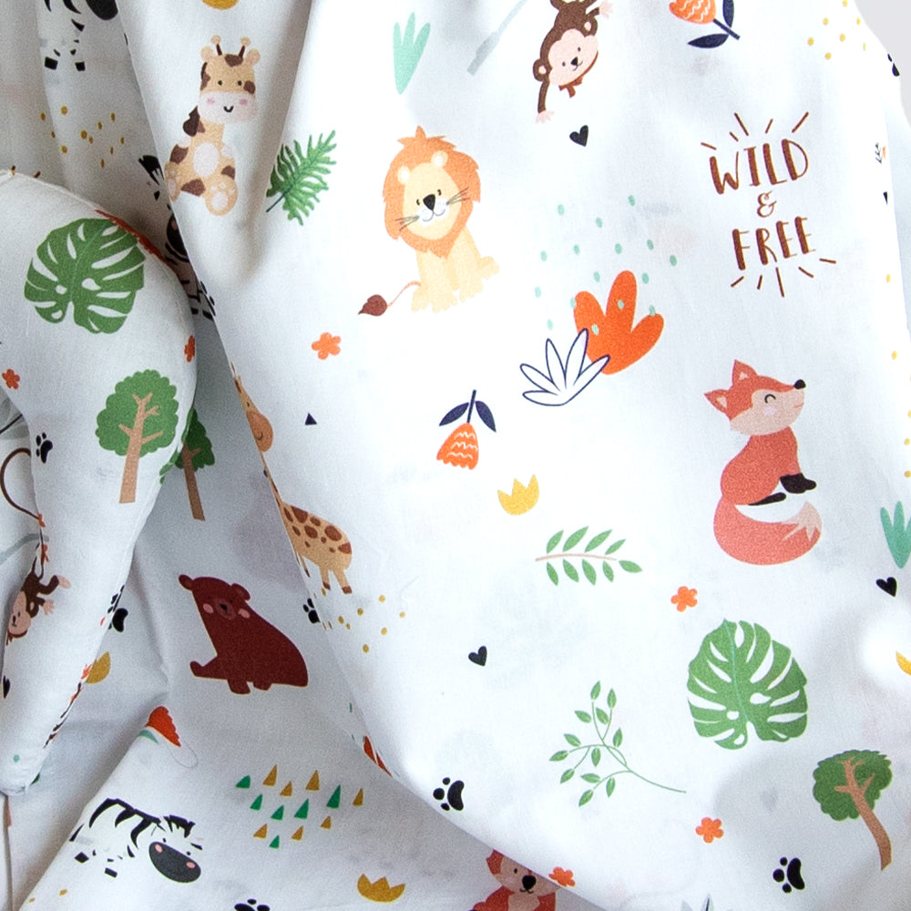 Baby Animals - Cot Bedsheet Set (Fitted)