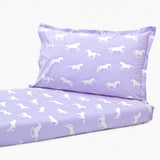 Bedsheet Set - Purple Horse, Single/Double Bed Sizes Available