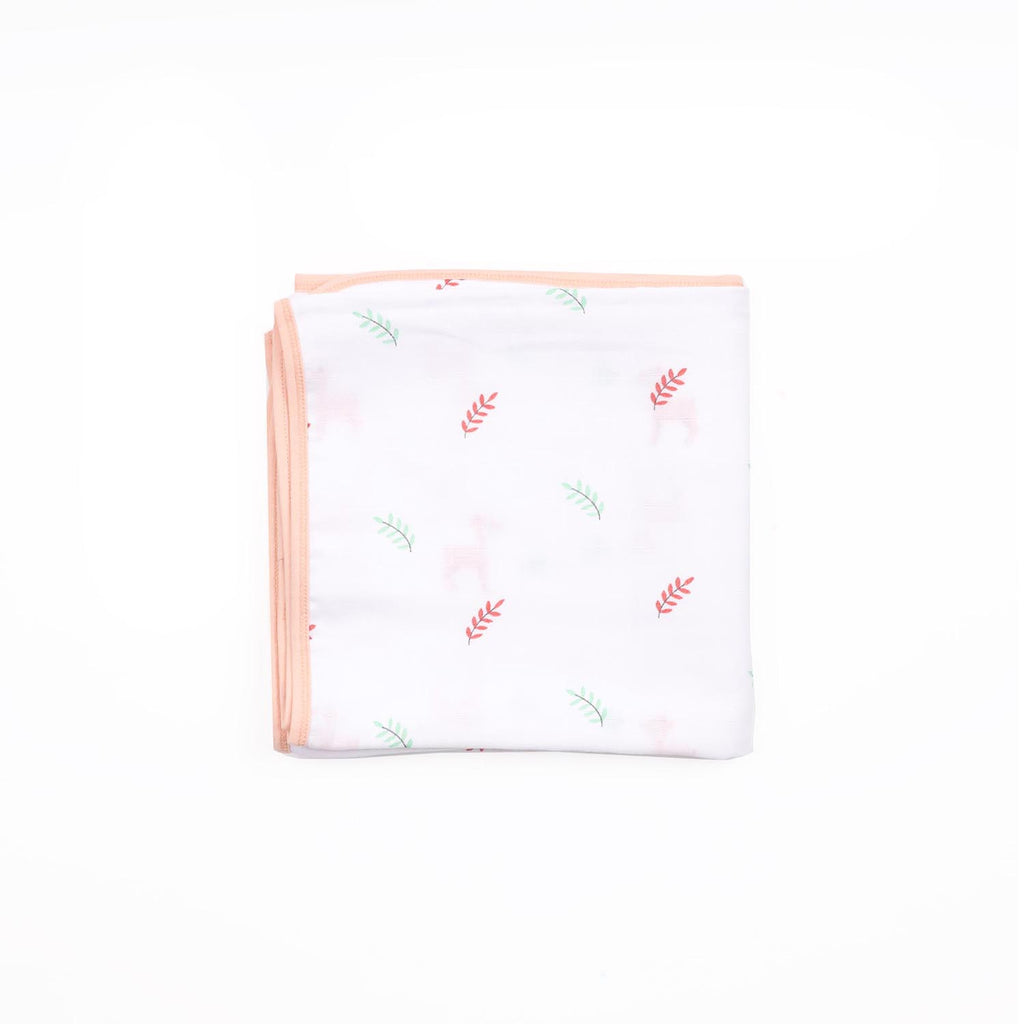 Kicks & Crawl - Pink Deer Organic Reversible Blanket