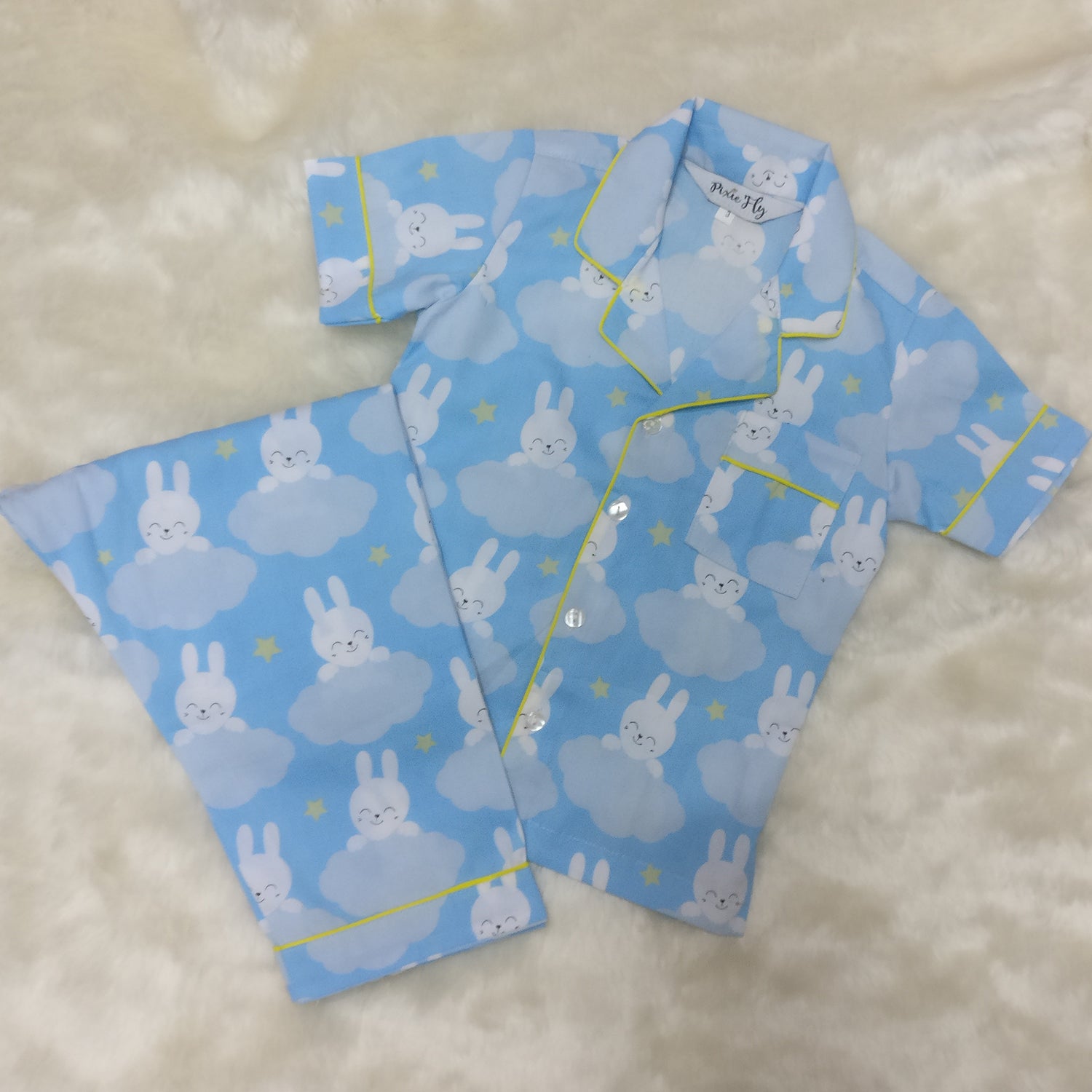 Kid's Pyjama Set - Blue Bunnies