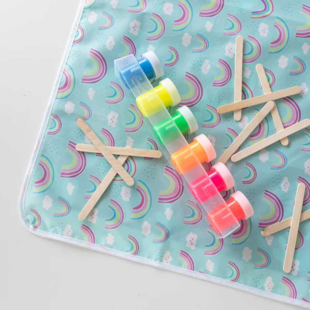 Bumkins Splat Mat: Rainbows-Mats, Gym & Activity-Bumkins-Toycra