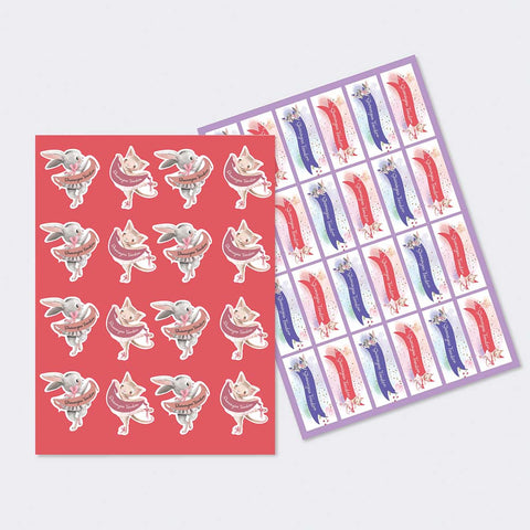 Bunny Ballerina - Sticker-Sheet-Set- Of-2-1