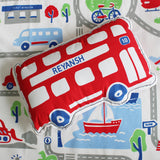 Shaped Cushion - Busy Street Bus