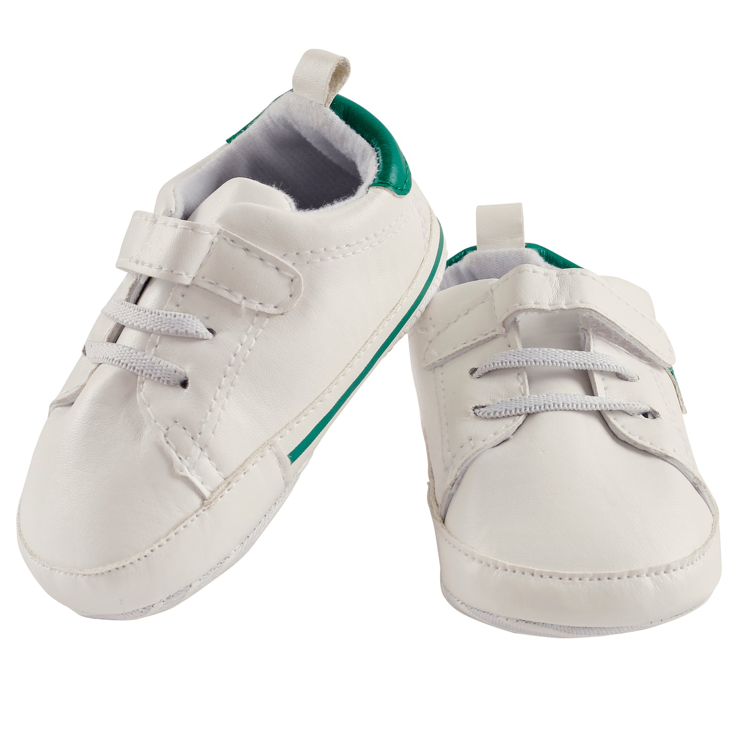 Baby Moo My Star White And Green Casual Booties