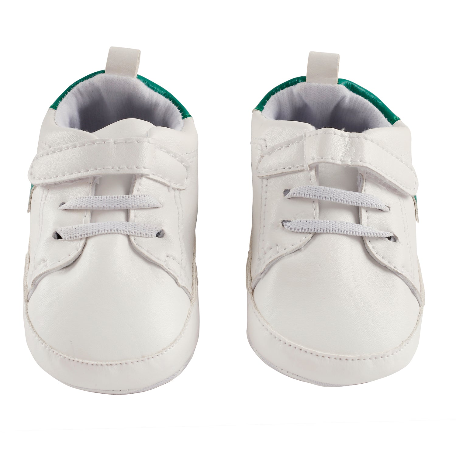 Baby Moo My Star White And Green Casual Booties