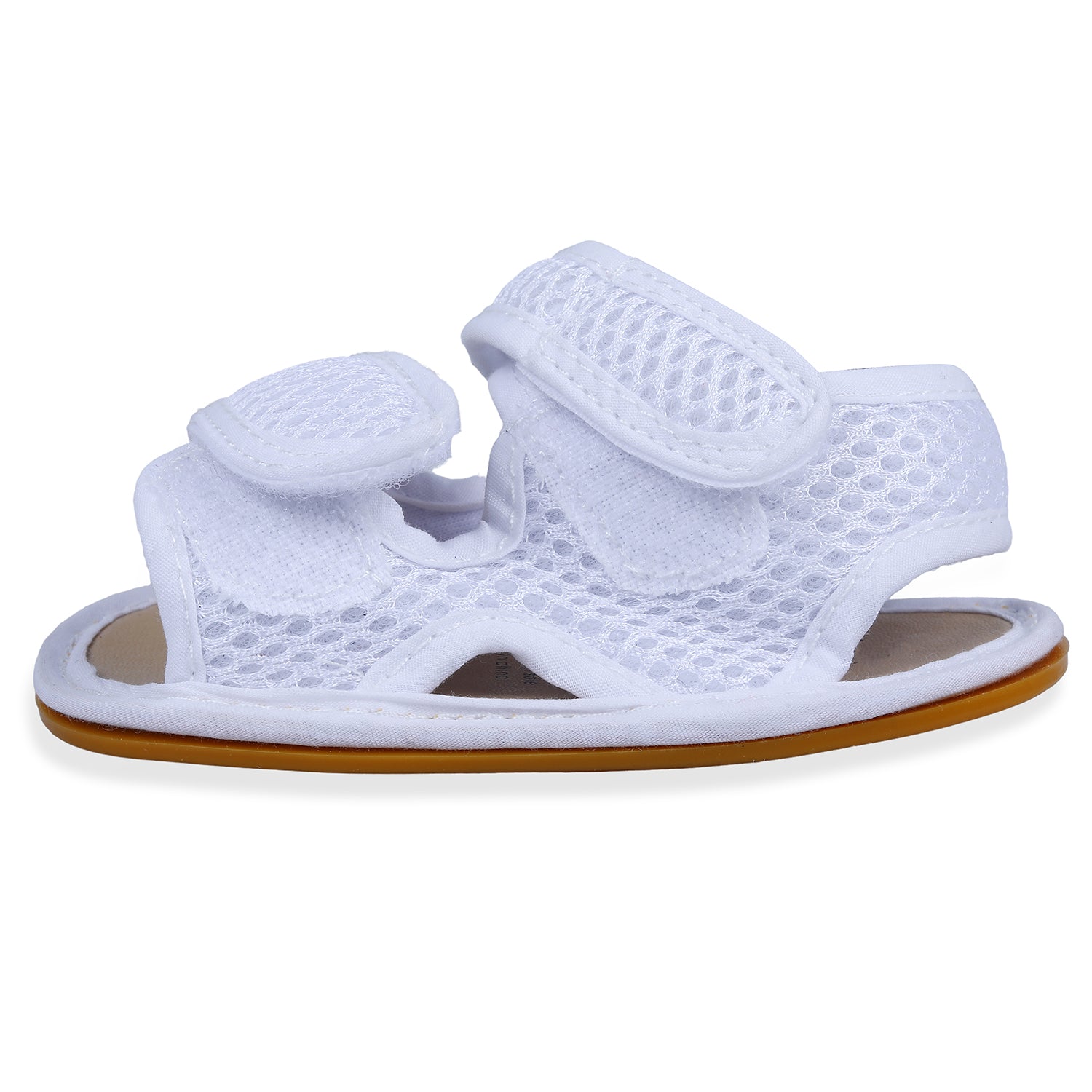 Baby Moo Solid Hookloop Comfortable Anti-skid Floater Sandals - White