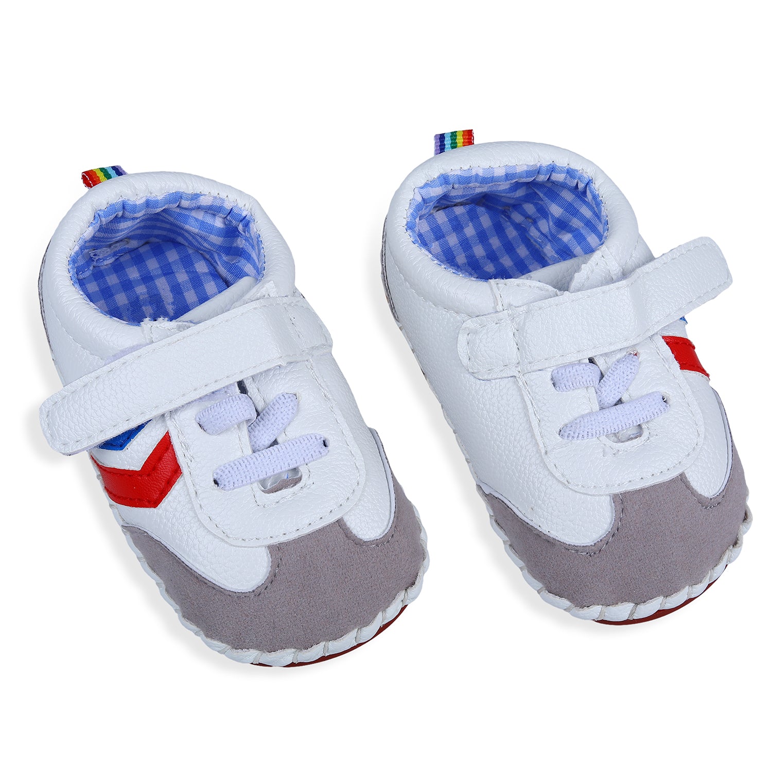 Baby Moo Velcro Colour Blocked Casual Anti-Skid Shoes - Multicolour