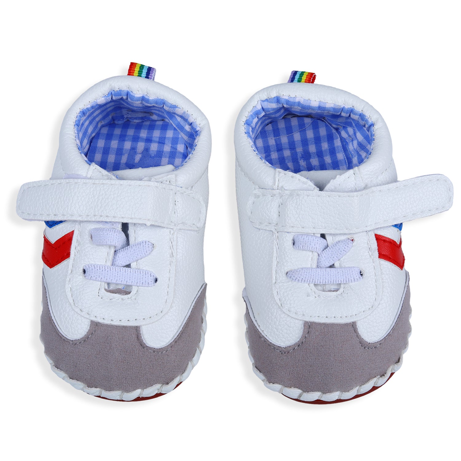 Baby Moo Velcro Colour Blocked Casual Anti-Skid Shoes - Multicolour