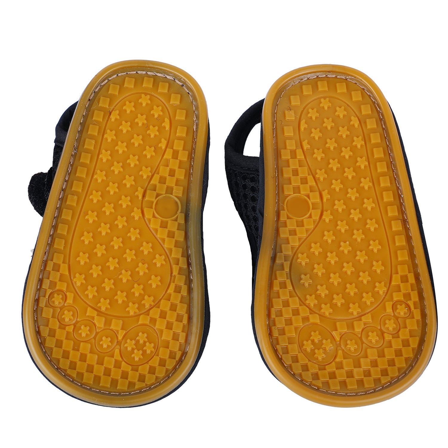Baby Moo Solid Hookloop Comfortable Anti-skid Floater Sandals - Black