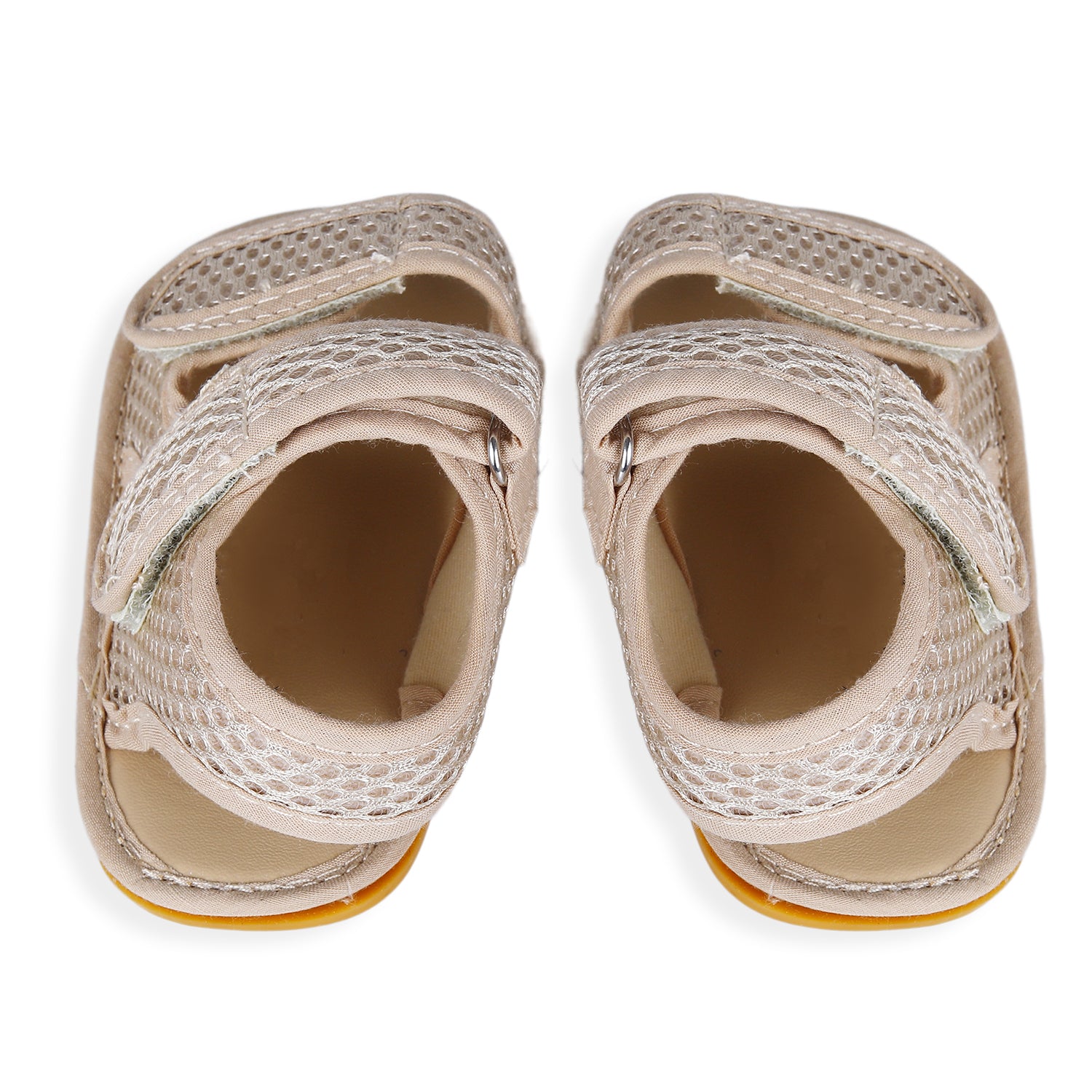 Baby Moo Solid Hookloop Comfortable Anti-skid Floater Sandals - Beige