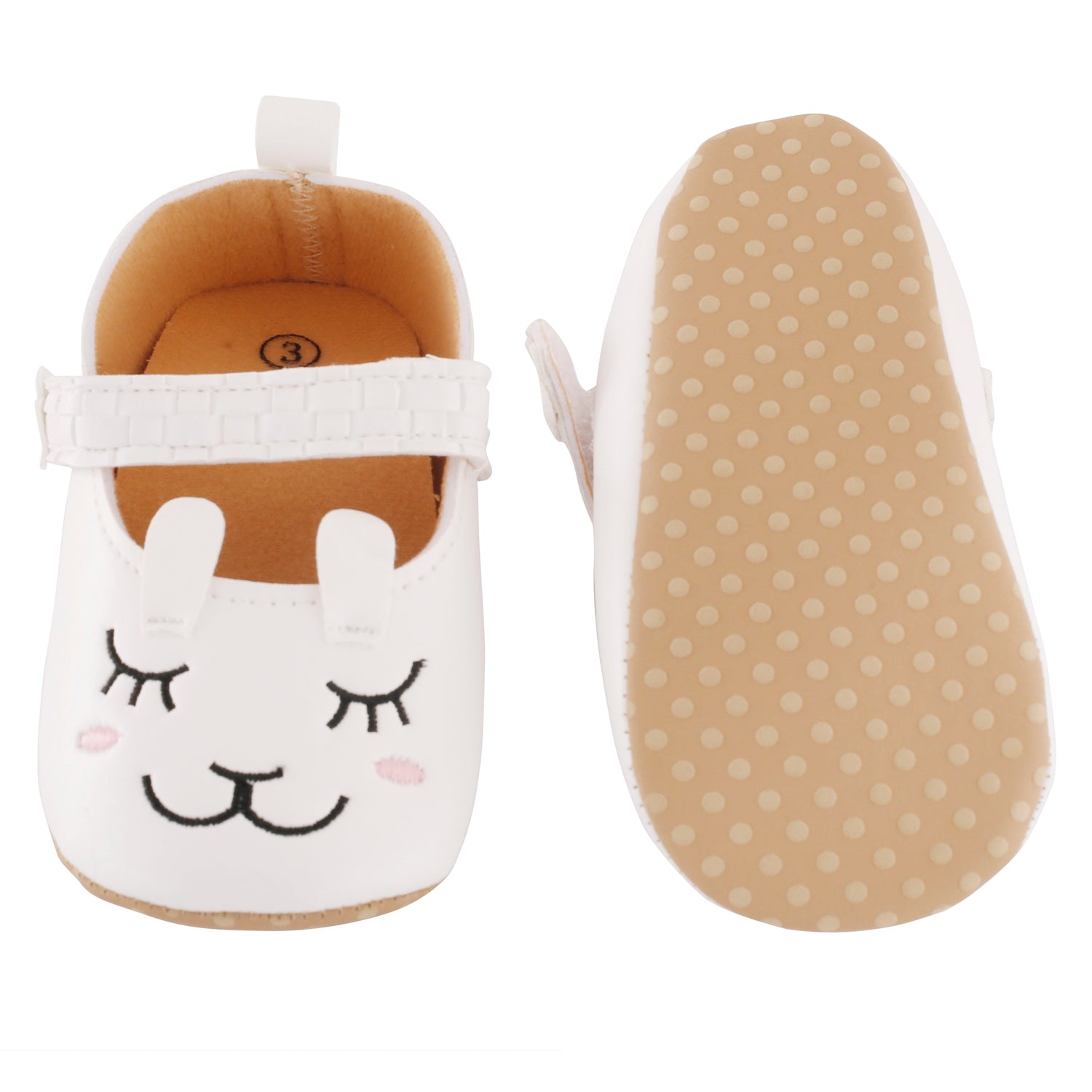 Baby Moo Blushing Kitten White Party Booties