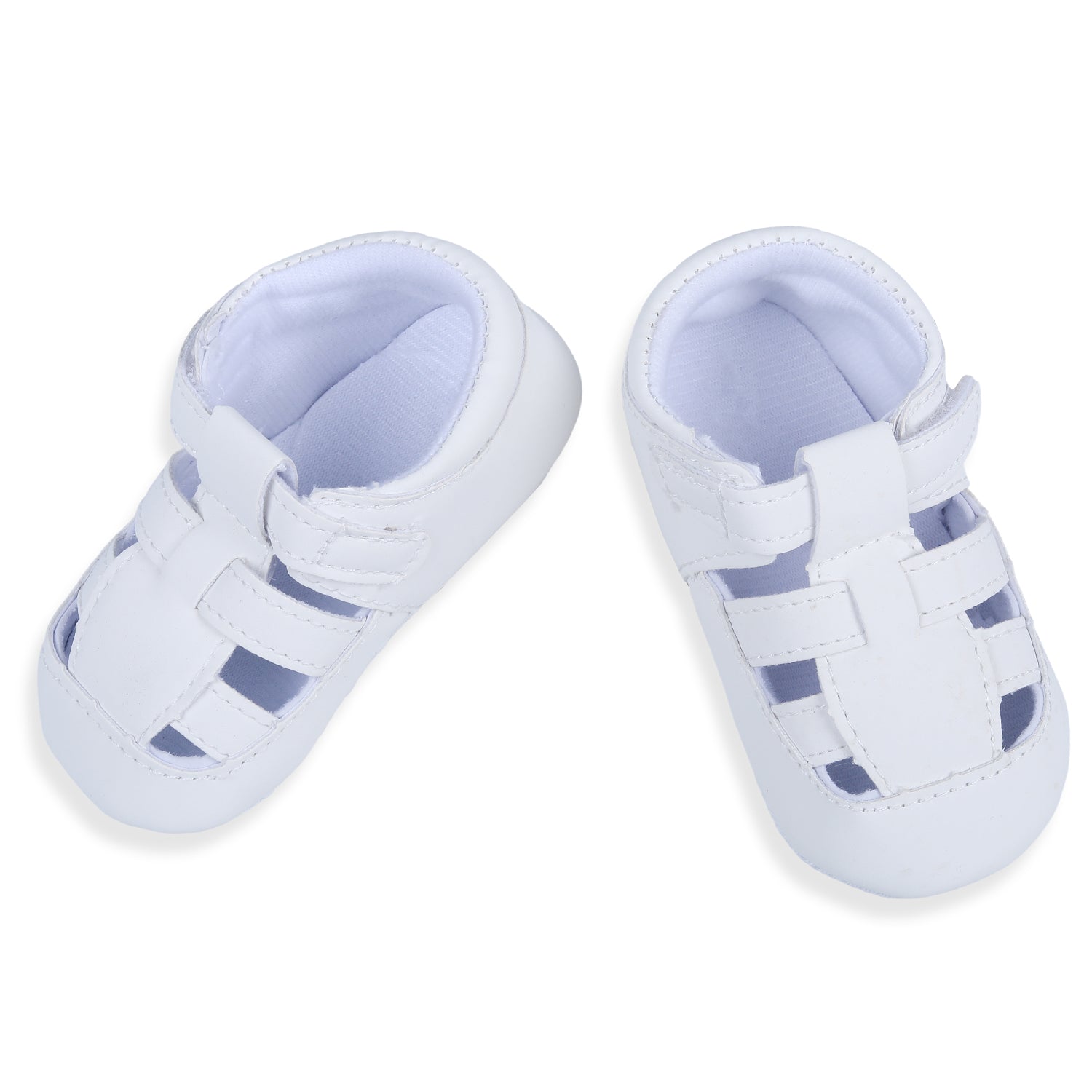 Velcro Hook-Loop Premium Anti-Slip Sandal Booties - White