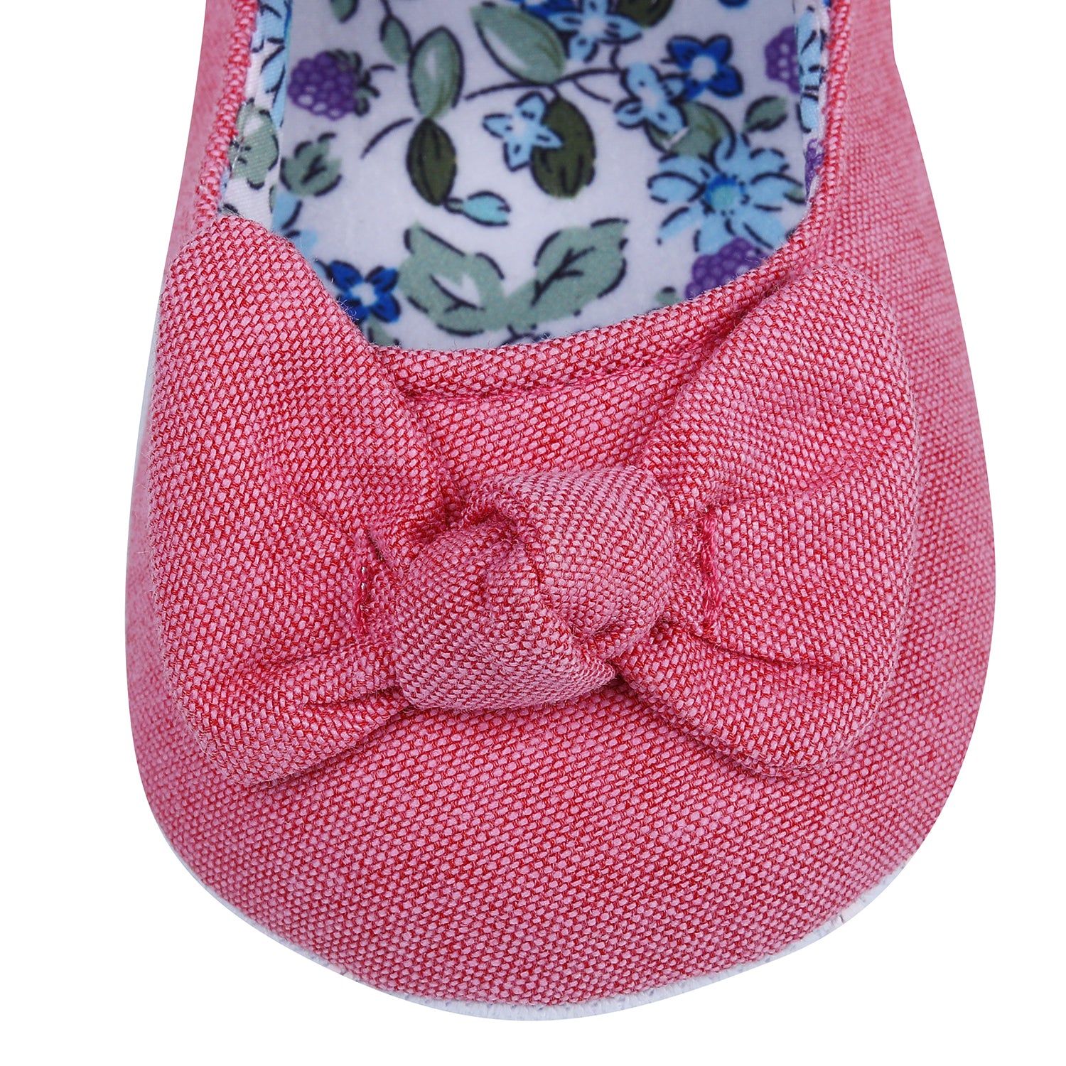 Baby Moo Bowknot Premium Infant Girls Anti-Slip Ballerina Booties - Peach