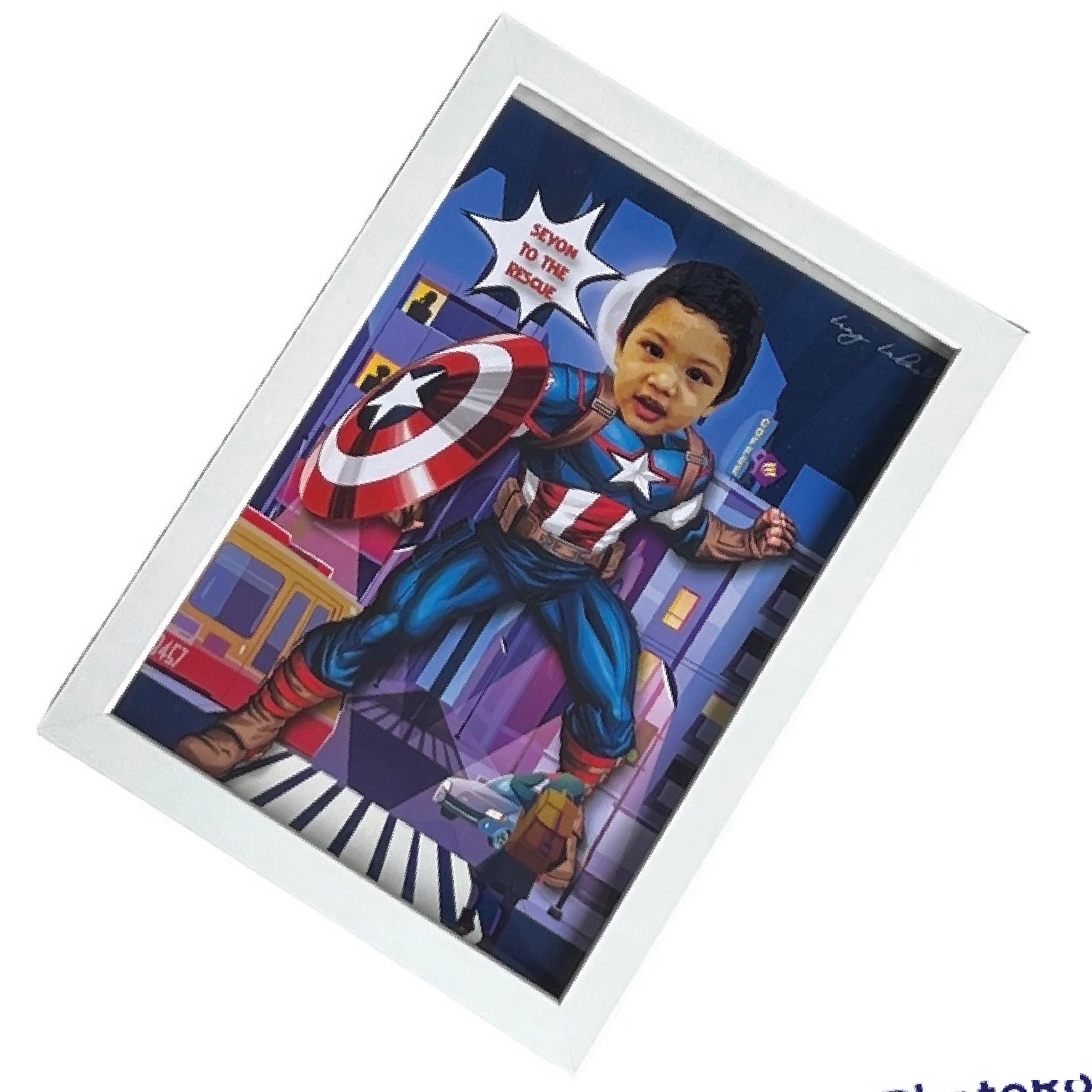 Superhero Poster - Soft Copy / Hardboard / Frame- Captain America