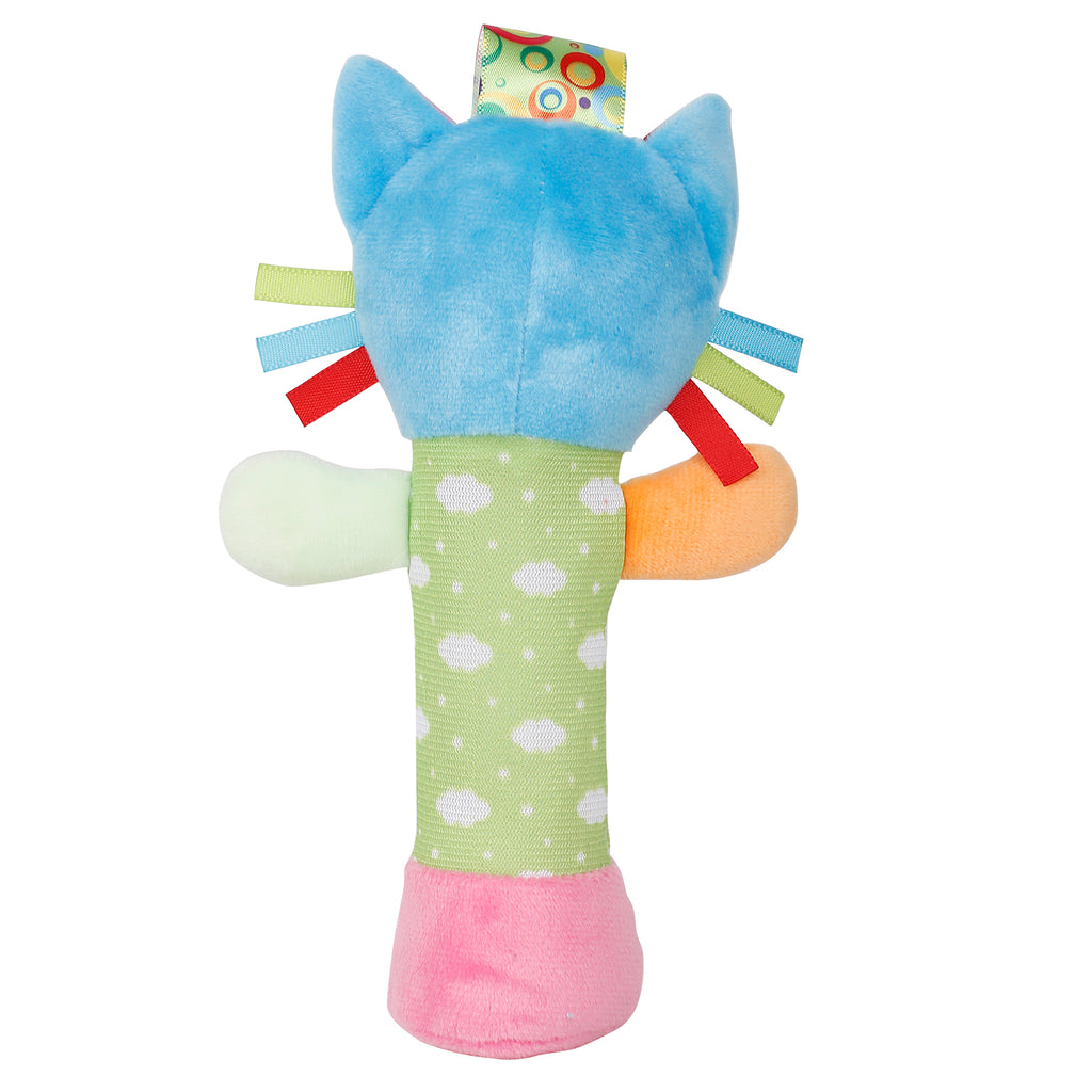 Baby Moo Cute Cat Multicolour Handheld Rattle Toy