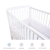 The White Cradle Baby Safe Cot Bumper Pad - Pink Hearts