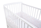 The White Cradle Baby Safe Cot Bumper Pad - Pink Hearts