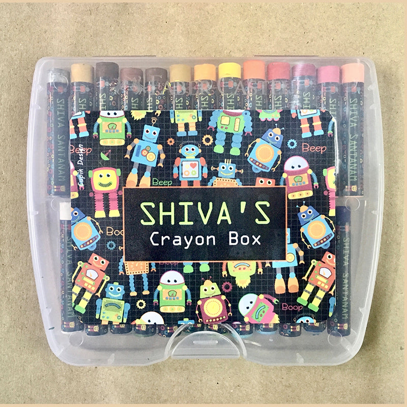 Personalised Crayon Box - Robot
