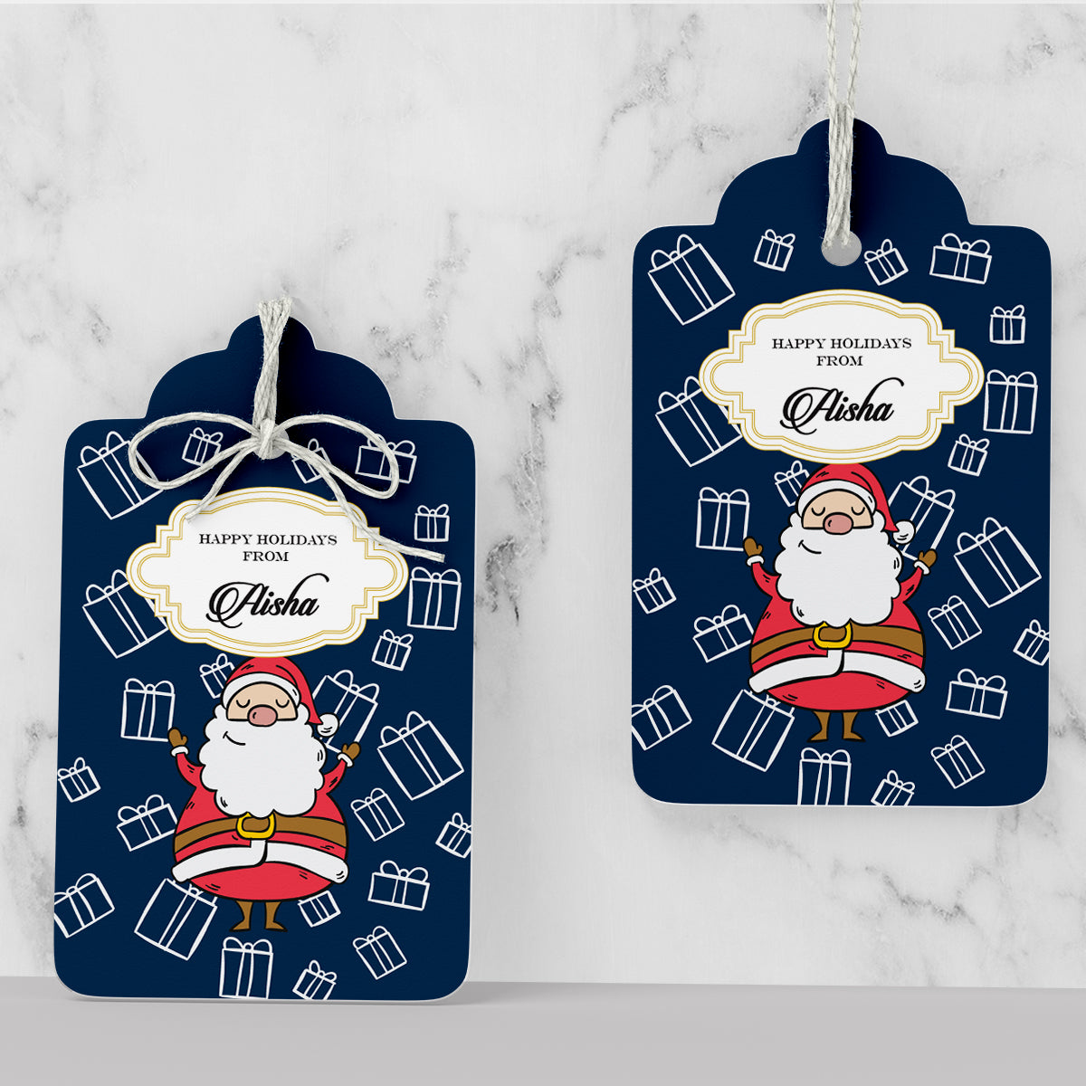 Personalised Santa's Sleigh Gift Tags