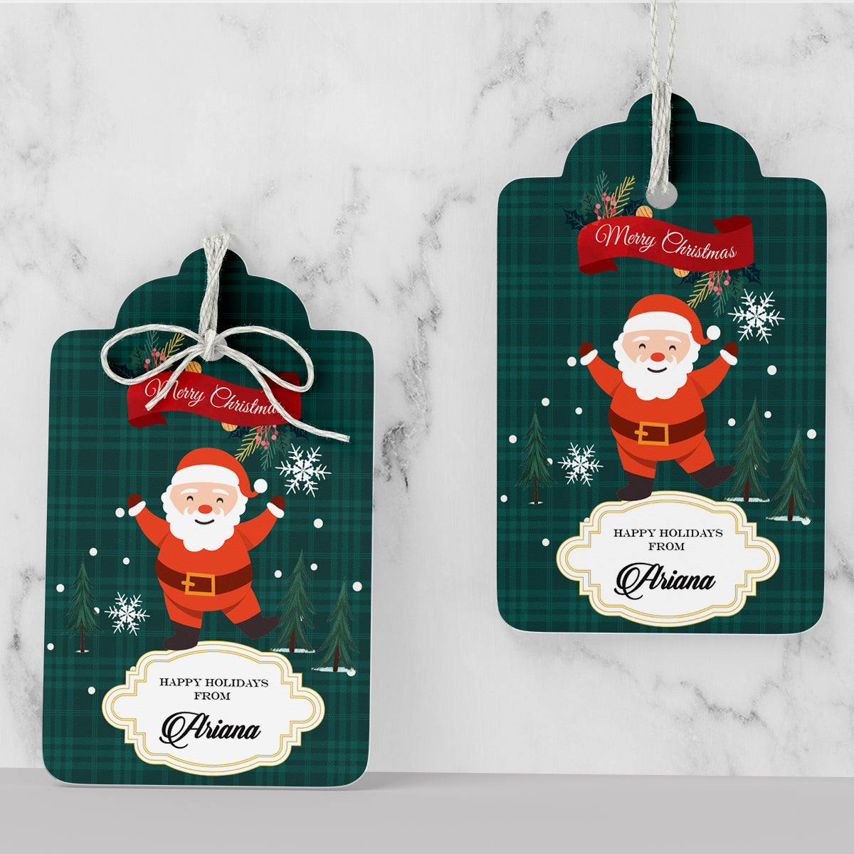 Personalised Merry Santa Gift Tags