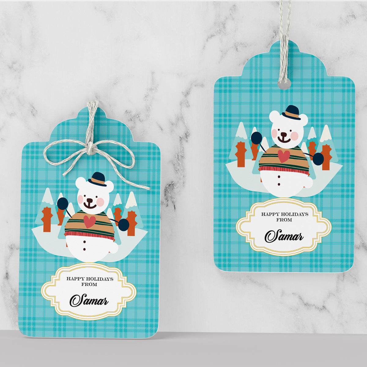 Personalised Mr. Snowy Gift Tags