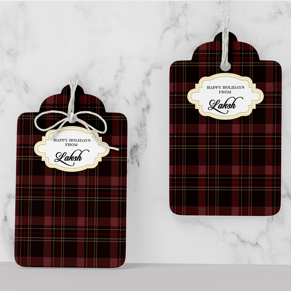 Personalised Tartan Gift Tags