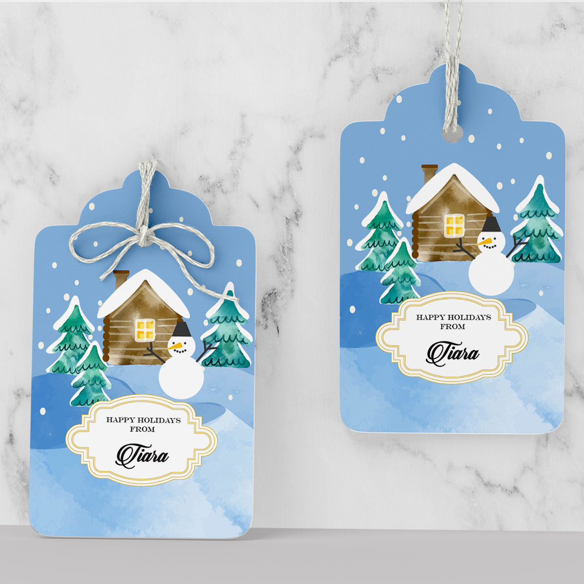 Personalised Mr. Snowy's House Gift Tags