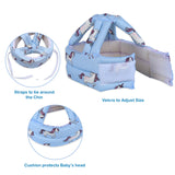 Baby Moo Unicorn Head Protection Adjustable Cushioned Safety Helmet - Blue