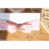 Lady of the Valley Organza And Lace Hair Band - Peach