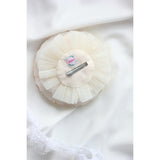 CHOKO Exquisite Blossom Satin, Tulle and Lace Hair Clip - Beige, Handmade