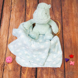 Baby Moo Animal Soft Cozy Plush Toy Blanket Blue