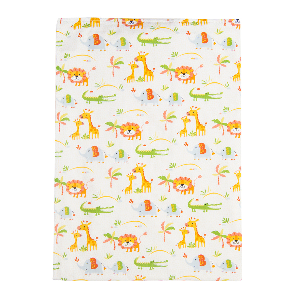 Baby Moo Happy Animals Cozy Reversible Bubble Blanket Multicolour