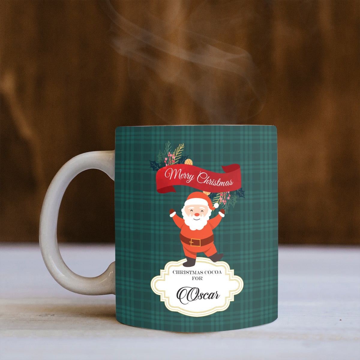 Personalised Merry Santa Mug