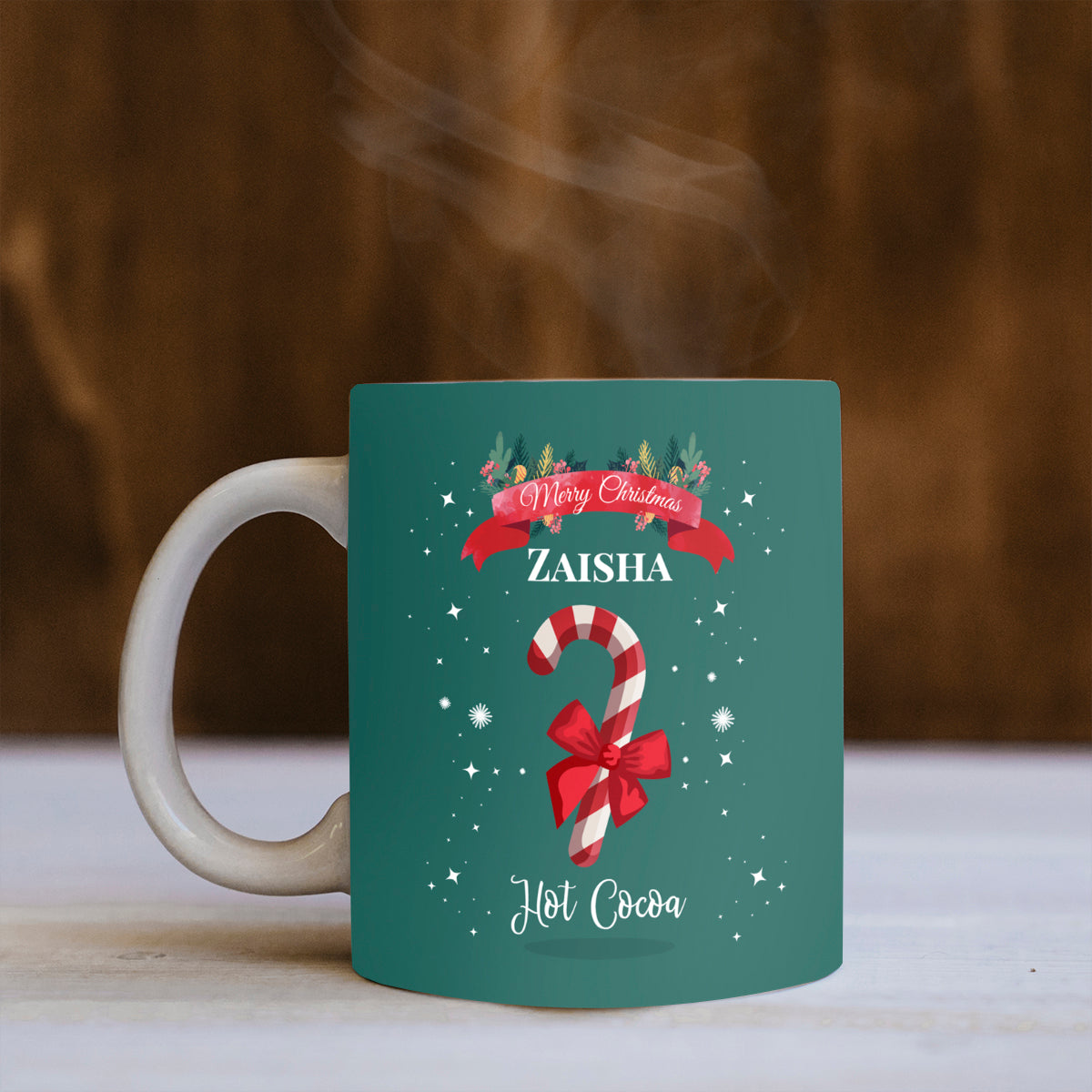 Personalised Candy Cane Mug