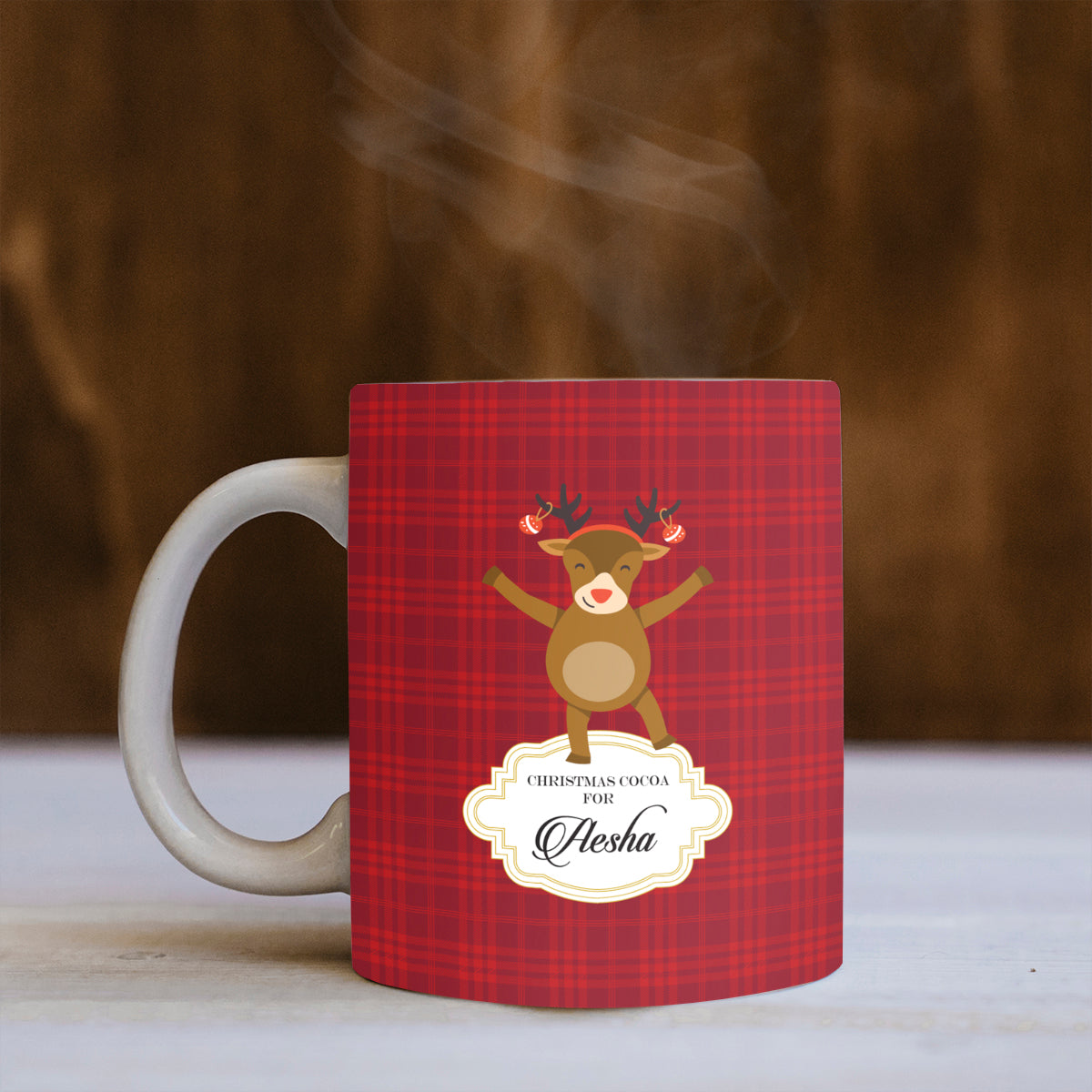 Personalised Dancing Rudolph Mug