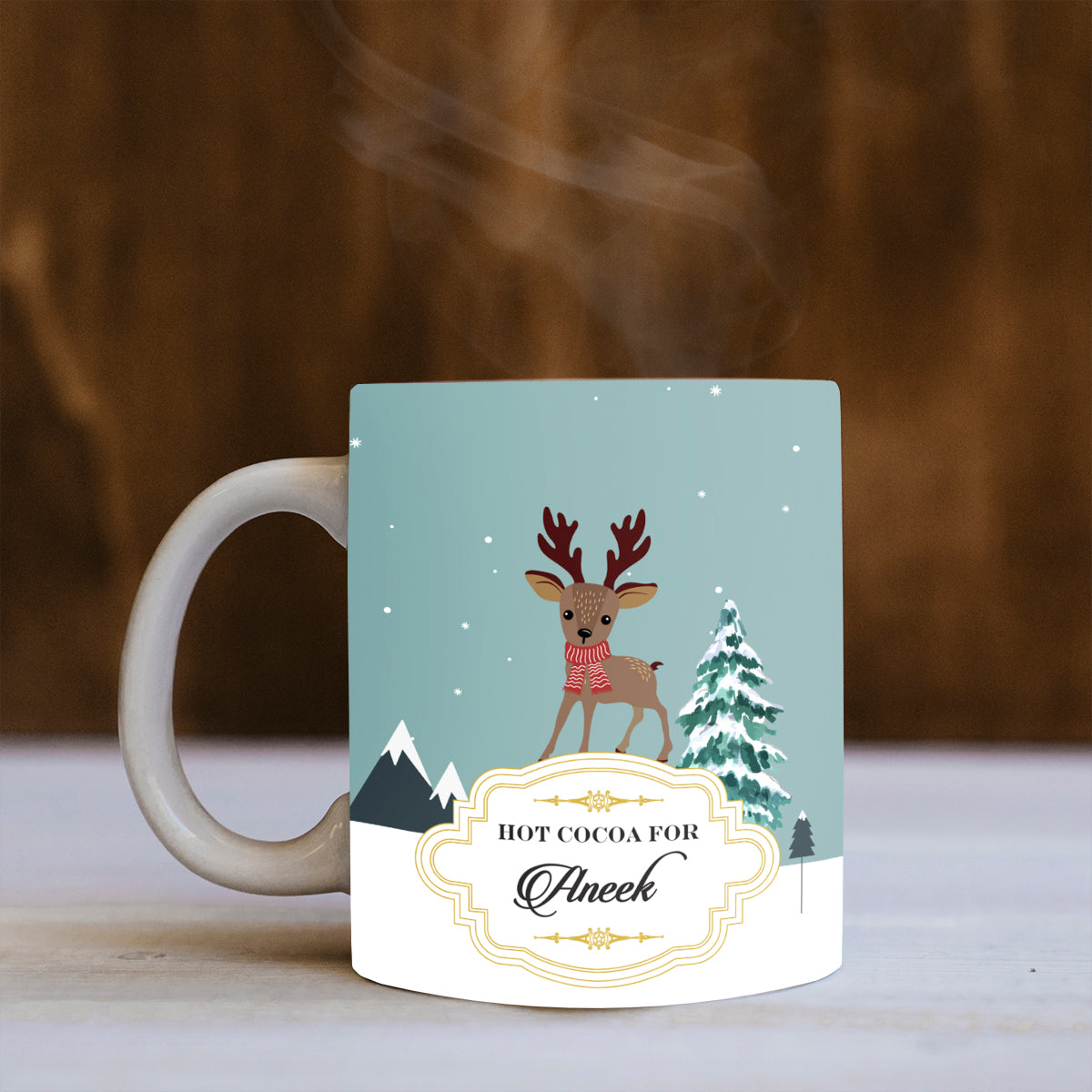 Personalised Rudolph In Wonderland Mug