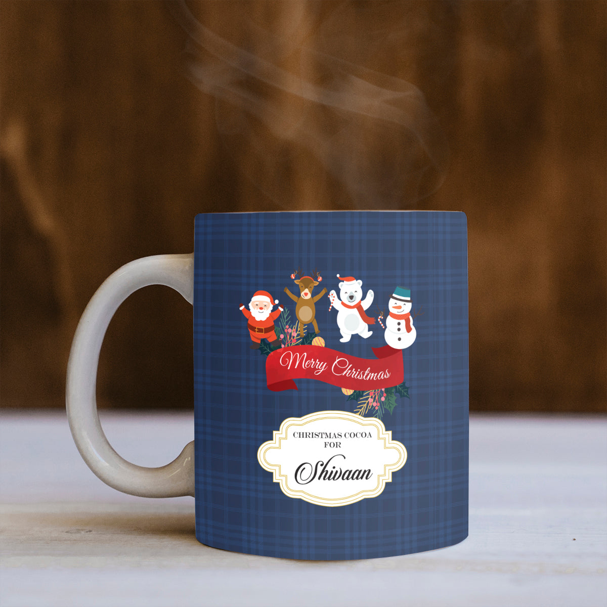 Personalised Lil X'mas Friends - Navy Mug