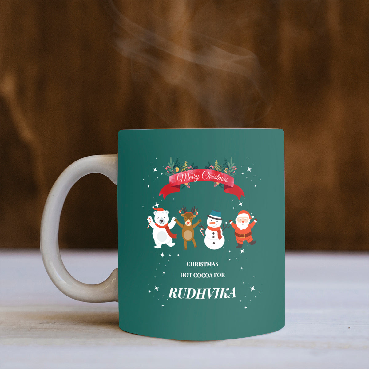 Personalised Lil X'mas Friends - Emerald Mug