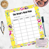 Chinoiserie Yellow Regular Meal Planner