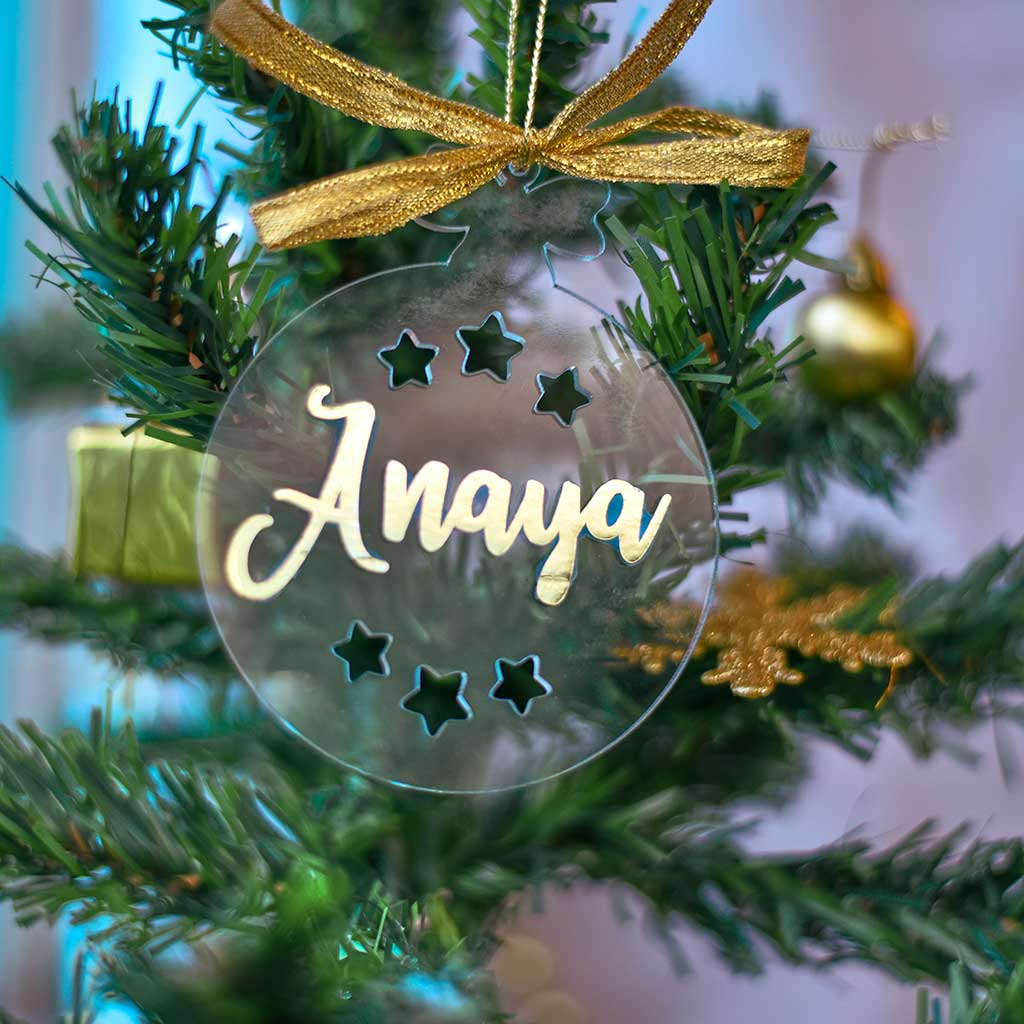 Personalised Clear Bauble Ornament