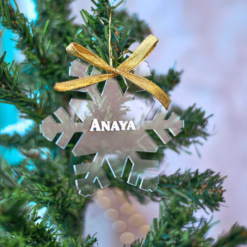 Personalised Clear Snowflake Ornament