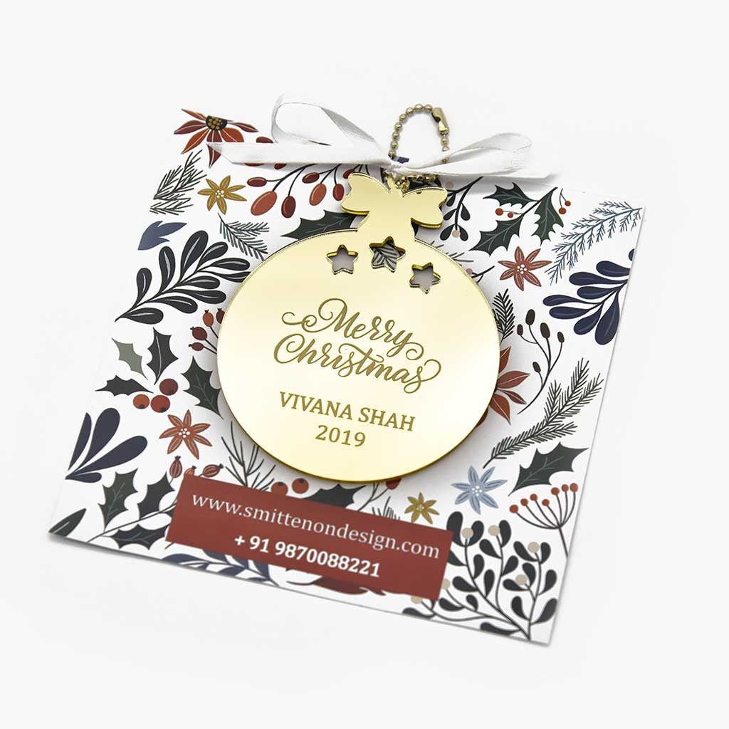 Personalised Gold Bauble Ornament