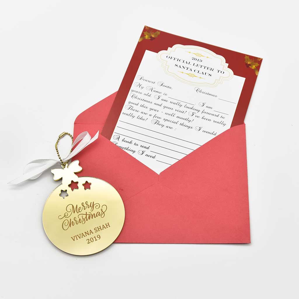 Personalised Gold Bauble Ornament