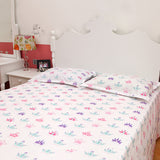 Bedsheet Set - Crown, Single/Double Bed Sizes Available