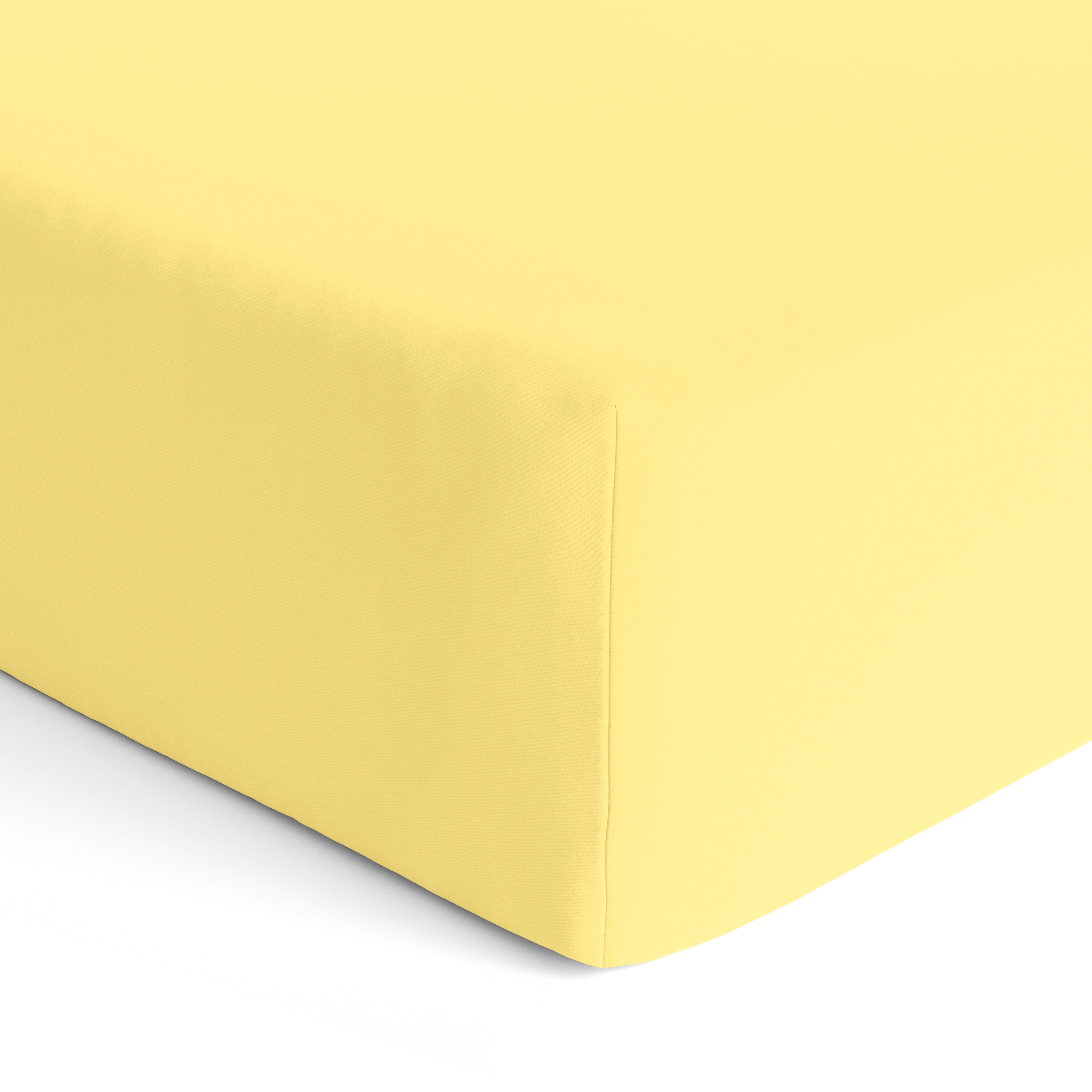The White Cradle Pure Organic Cotton Elastic Fitted Crib Sheet for Baby Cot 28 x 52 inch - Super Soft, Smooth, Absorbent, Twill Fabric for Infants, Newborns, Babies, Toddlers - Yellow