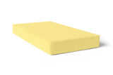 The White Cradle Pure Organic Cotton Elastic Fitted Crib Sheet for Baby Cot 24 x 48 inch - Super Soft, Smooth, Absorbent, Twill Fabric for Infants, Newborns, Babies, Toddlers - Yellow