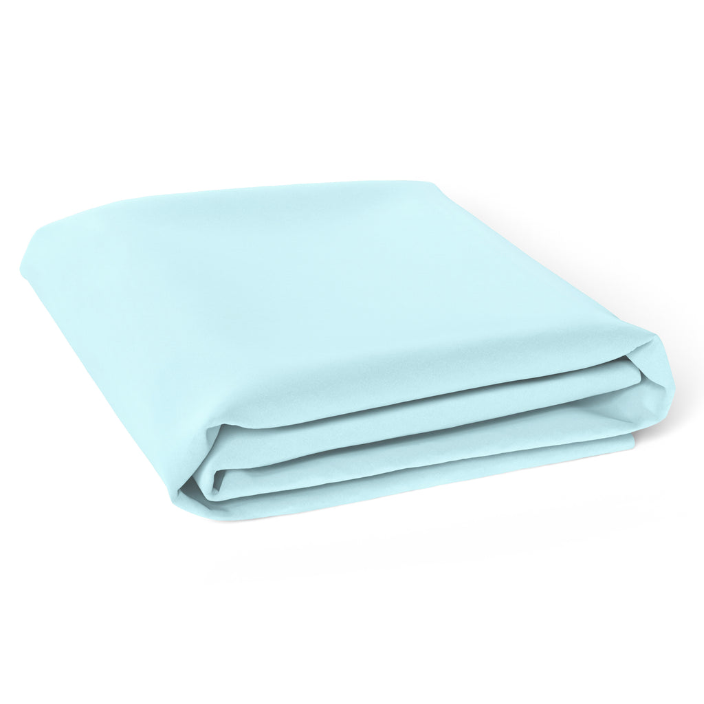 The White Cradle Pure Organic Cotton Flat Sheet for Baby Crib & Cot With Size 71 x 47 inch - Super Soft, Smooth, Absorbent, Twill Fabric for Infants, Newborns, Babies, Toddlers - Blue